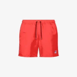 K-WAY Le Vrai Olivier Fluo - Bathing Suits - Swimming Trunk - Man - Red Papavero Flash Sale