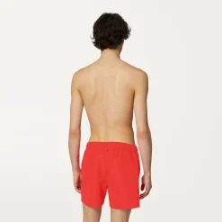 K-WAY Le Vrai Olivier Fluo - Bathing Suits - Swimming Trunk - Man - Red Papavero Flash Sale