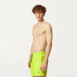 K-WAY Le Vrai Olivier Fluo - Bathing Suits - Swimming Trunk - Man - Yellow Soleil Clearance