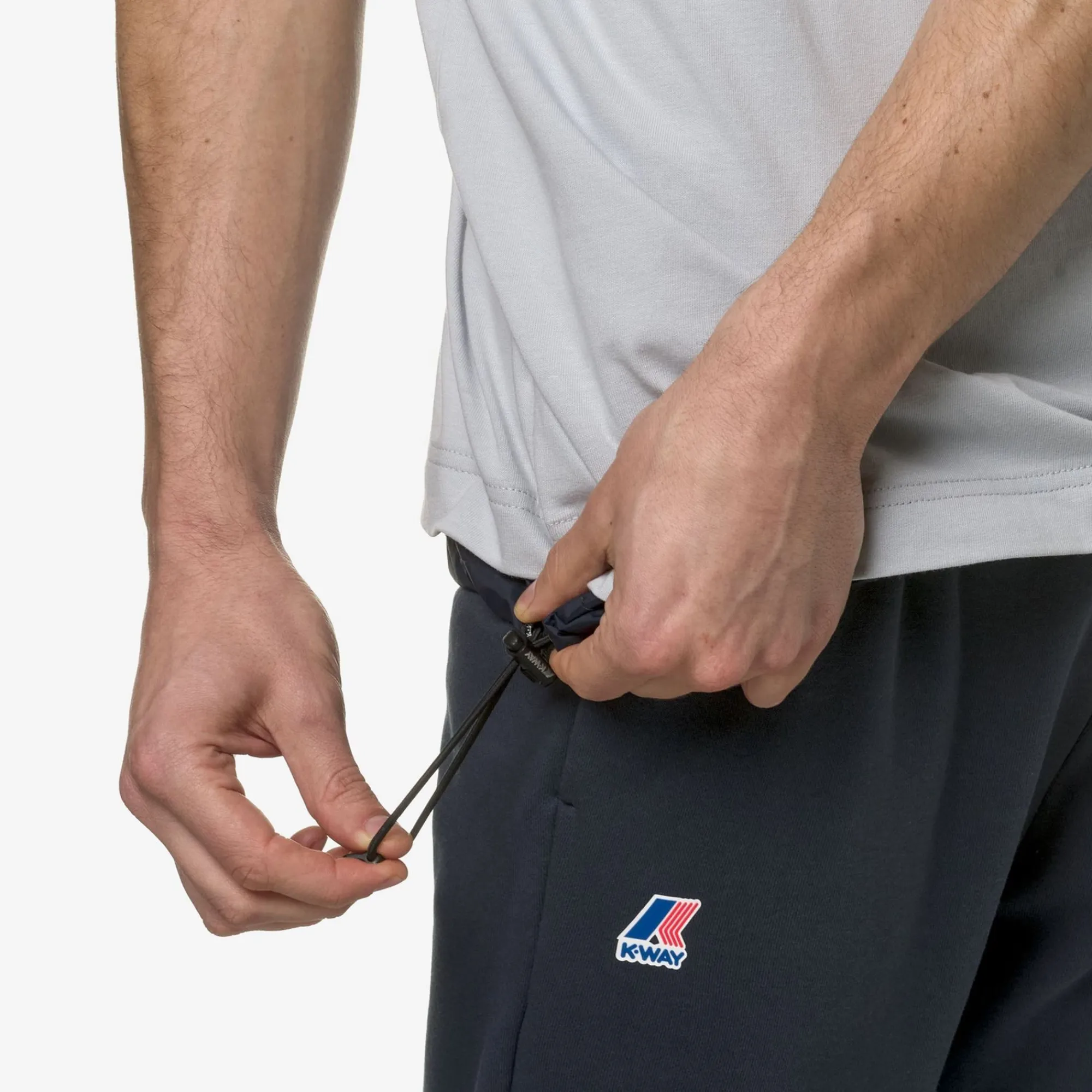 K-WAY Le Vrai Serille Nylon Pc - T-Shirtstop - T-Shirt - Unisex - Grey Lt-Blue Depth Store