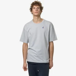K-WAY Le Vrai Serille Nylon Pc - T-Shirtstop - T-Shirt - Unisex - Grey Lt-Blue Depth Store
