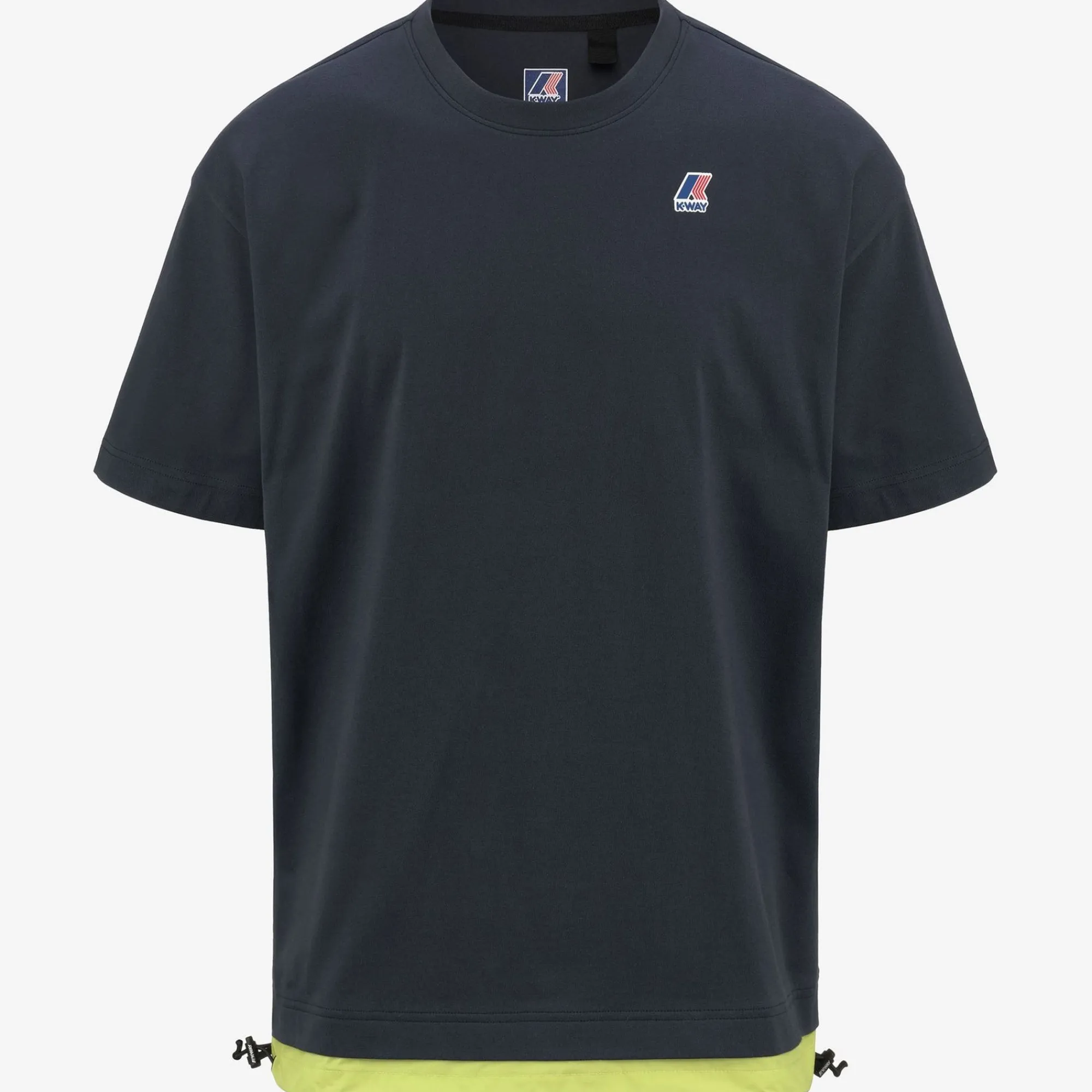 K-WAY Le Vrai Serille Nylon Pc - T-Shirtstop - T-Shirt - Unisex - Blue Depth-Green Celery Best