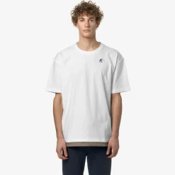 K-WAY Le Vrai Serille Nylon Pc - T-Shirtstop - T-Shirt - Unisex - White-Beige Taupe Flash Sale