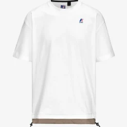 K-WAY Le Vrai Serille Nylon Pc - T-Shirtstop - T-Shirt - Unisex - White-Beige Taupe Shop