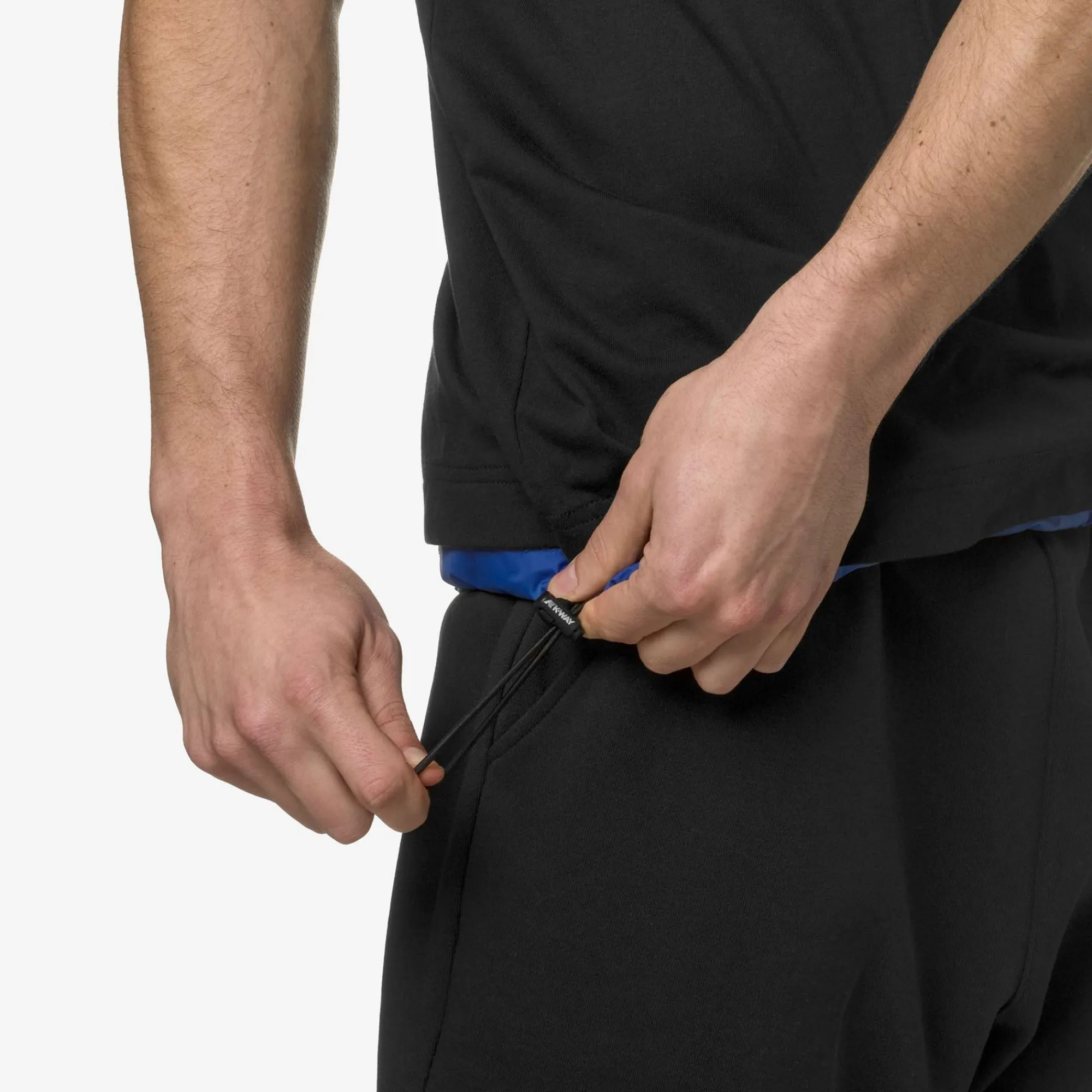 K-WAY Le Vrai Serille Nylon Pc - T-Shirtstop - T-Shirt - Unisex - Black Pure-Blue Royal Marine Cheap