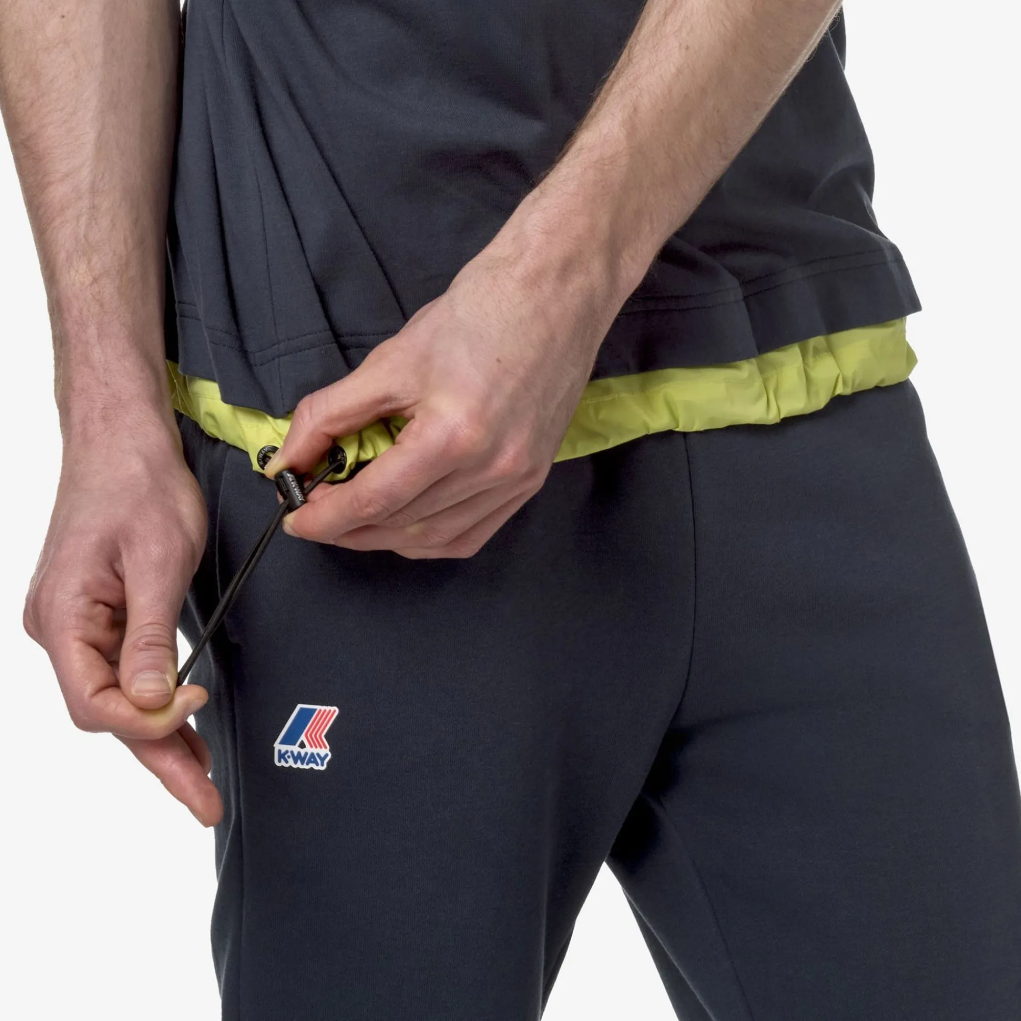 K-WAY Le Vrai Serille Nylon Pc - T-Shirtstop - T-Shirt - Unisex - Blue Depth-Green Celery Flash Sale