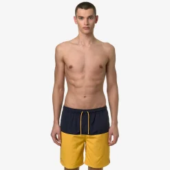 K-WAY Lenon - Bathing Suits - Swimming Trunk - Man - Blue D-Yellow M Online