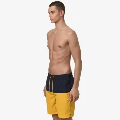 K-WAY Lenon - Bathing Suits - Swimming Trunk - Man - Blue D-Yellow M Online