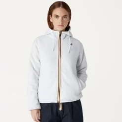 K-WAY Lily Polar Reversible - Fleece - Jacket - Woman - White Milk-Beige Taupe Clearance
