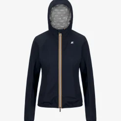 K-WAY Lily Stretch Dot - Jackets - Short - Woman - Blue Depth Clearance