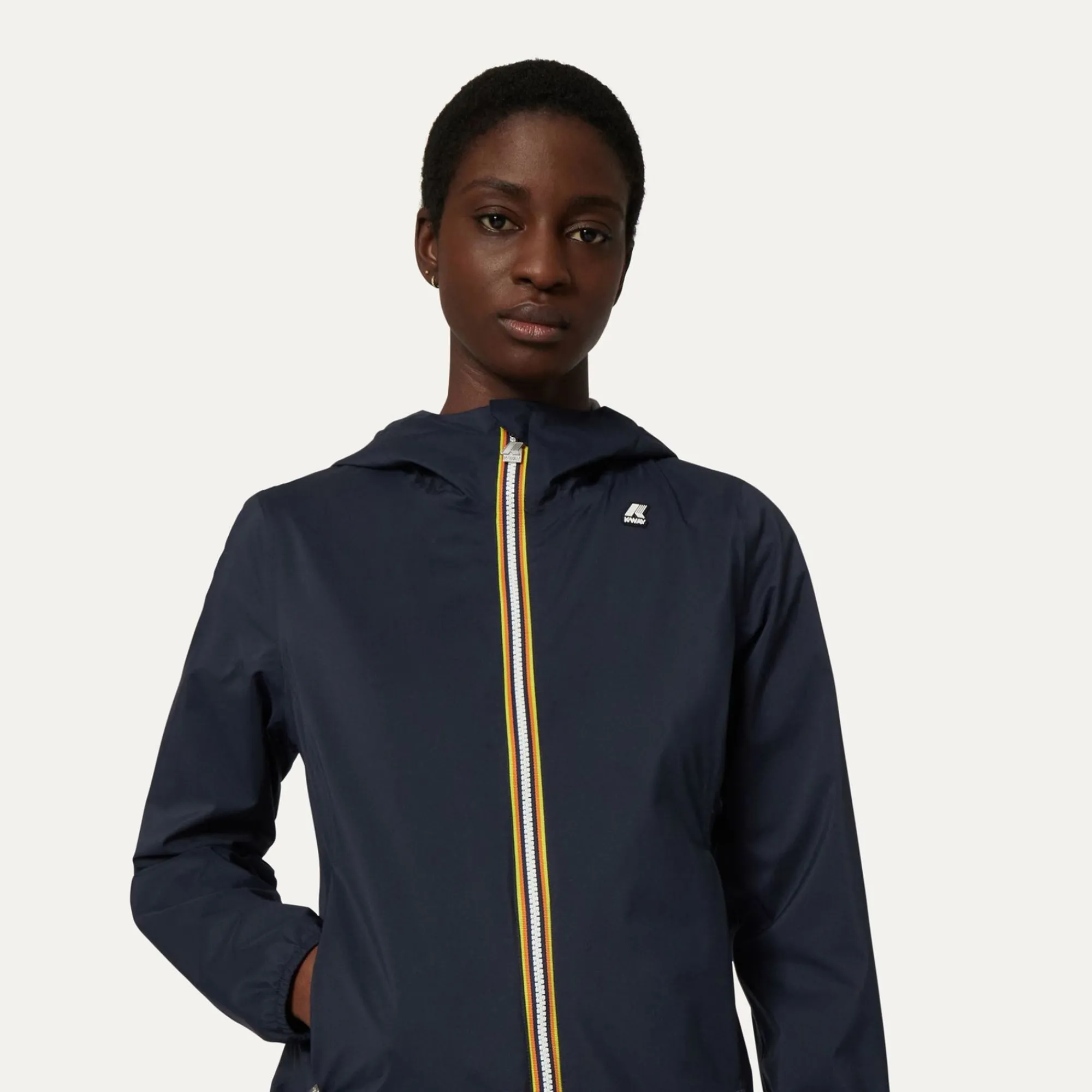 K-WAY Lily Stretch Poly Jersey - Jackets - Short - Woman - Blue Depth Best