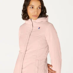 K-WAY Lily Warm Reversible - Jackets - Short - Woman - Grey Md Steel-Pink Dafne Hot