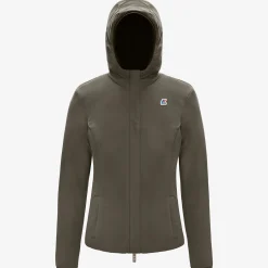 K-WAY Lily Warm Reversible - Jackets - Short - Woman - Black Pure-Green Blackish Flash Sale
