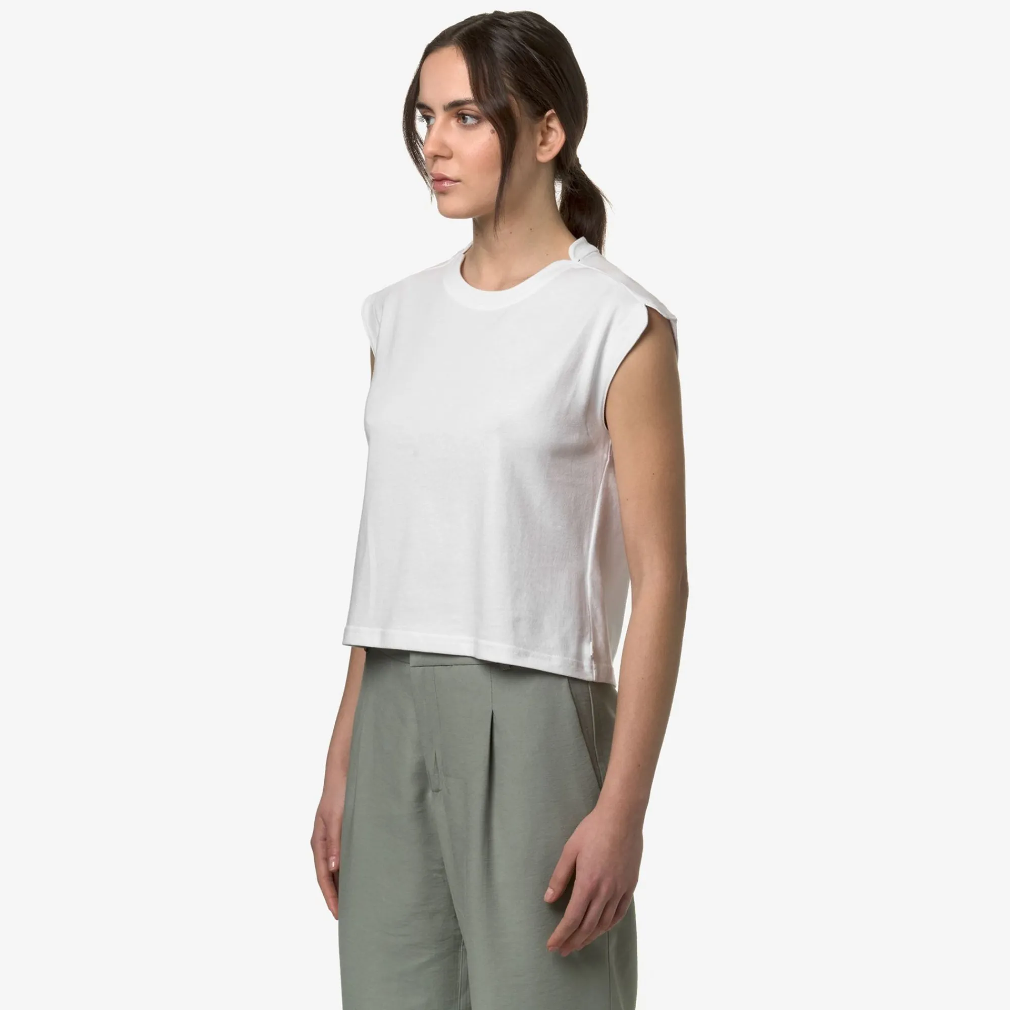 K-WAY Limmy - T-Shirtstop - Top - Woman - White Outlet