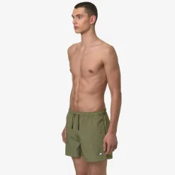 K-WAY Loiret - Bathing Suits - Swimming Trunk - Man - Green Stripes Outlet