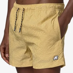 K-WAY Loiret - Bathing Suits - Swimming Trunk - Man - Yellow Stripes Clearance