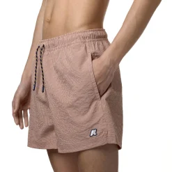 K-WAY Loiret - Bathing Suits - Swimming Trunk - Man - Pink Stripes Hot