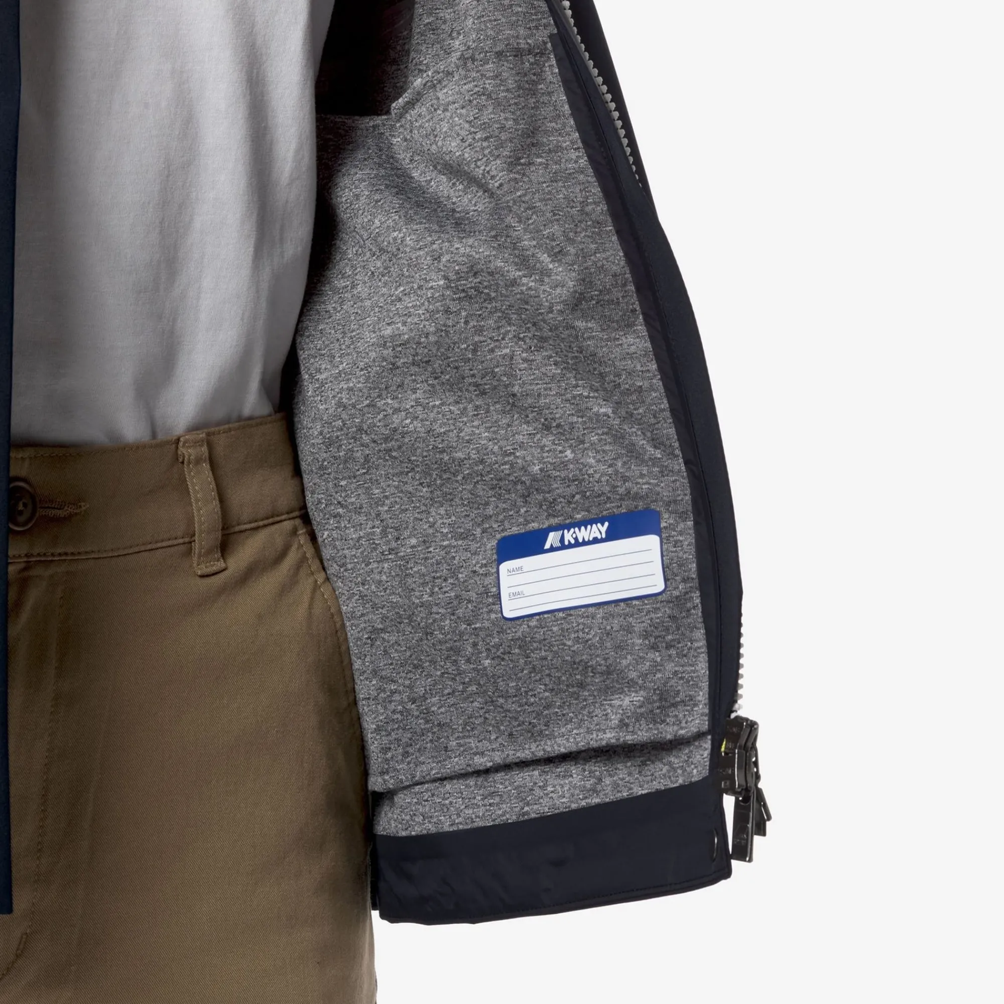 K-WAY Madalina Bonded Jersey - Jackets - Mid - Woman - Blue Depth Best Sale