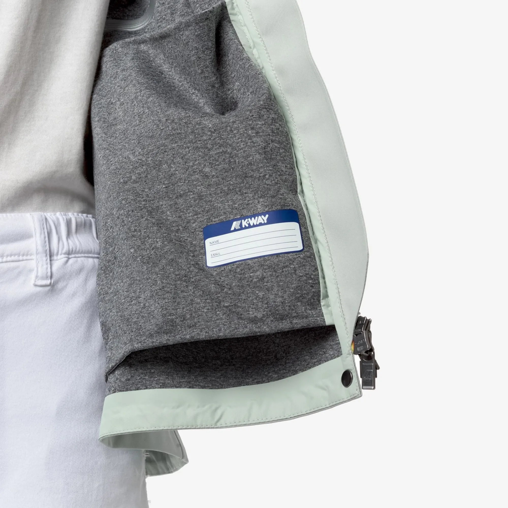 K-WAY Madalina Bonded Jersey - Jackets - Mid - Woman - Grey Sage Best