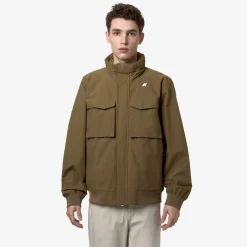 K-WAY Manfred Eco Ottoman - Jackets - Short - Man - Brown Corda Discount