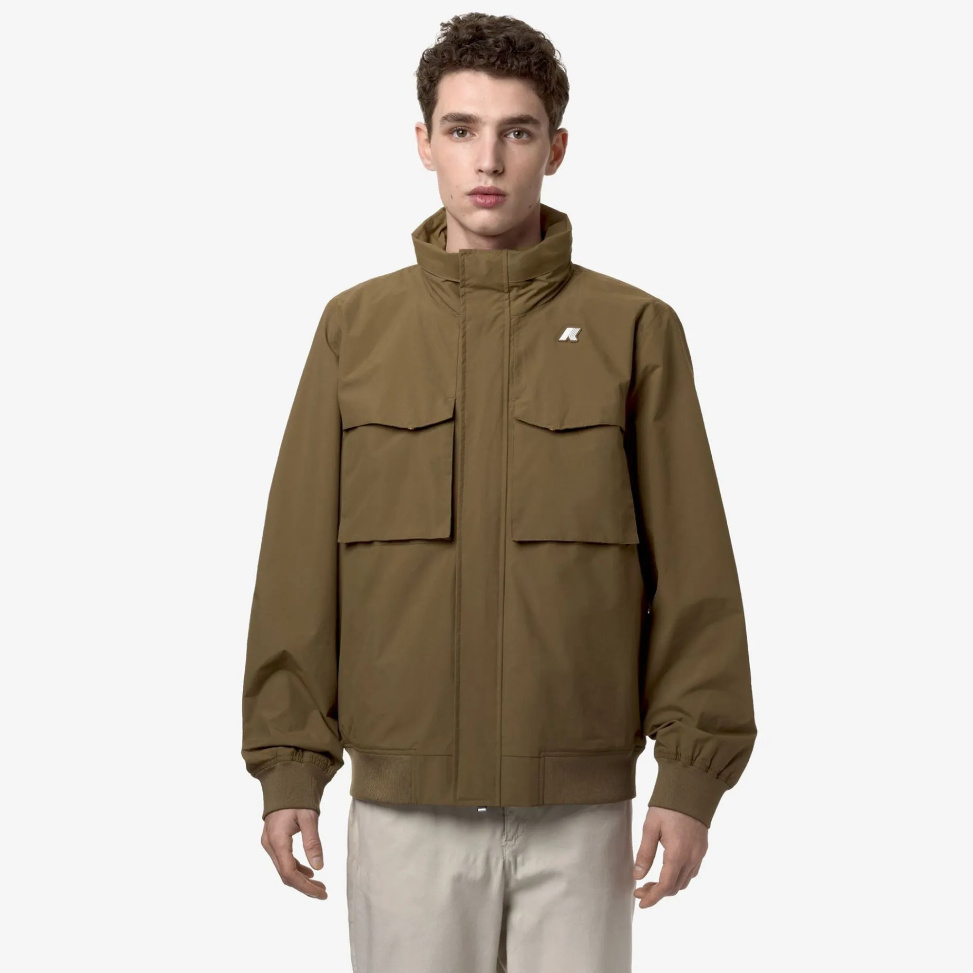 K-WAY Manfred Eco Ottoman - Jackets - Short - Man - Brown Corda Discount