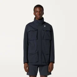 K-WAY Manphy Stretch Nylon Jersey - Jackets - Short - Man - Blue Depth New