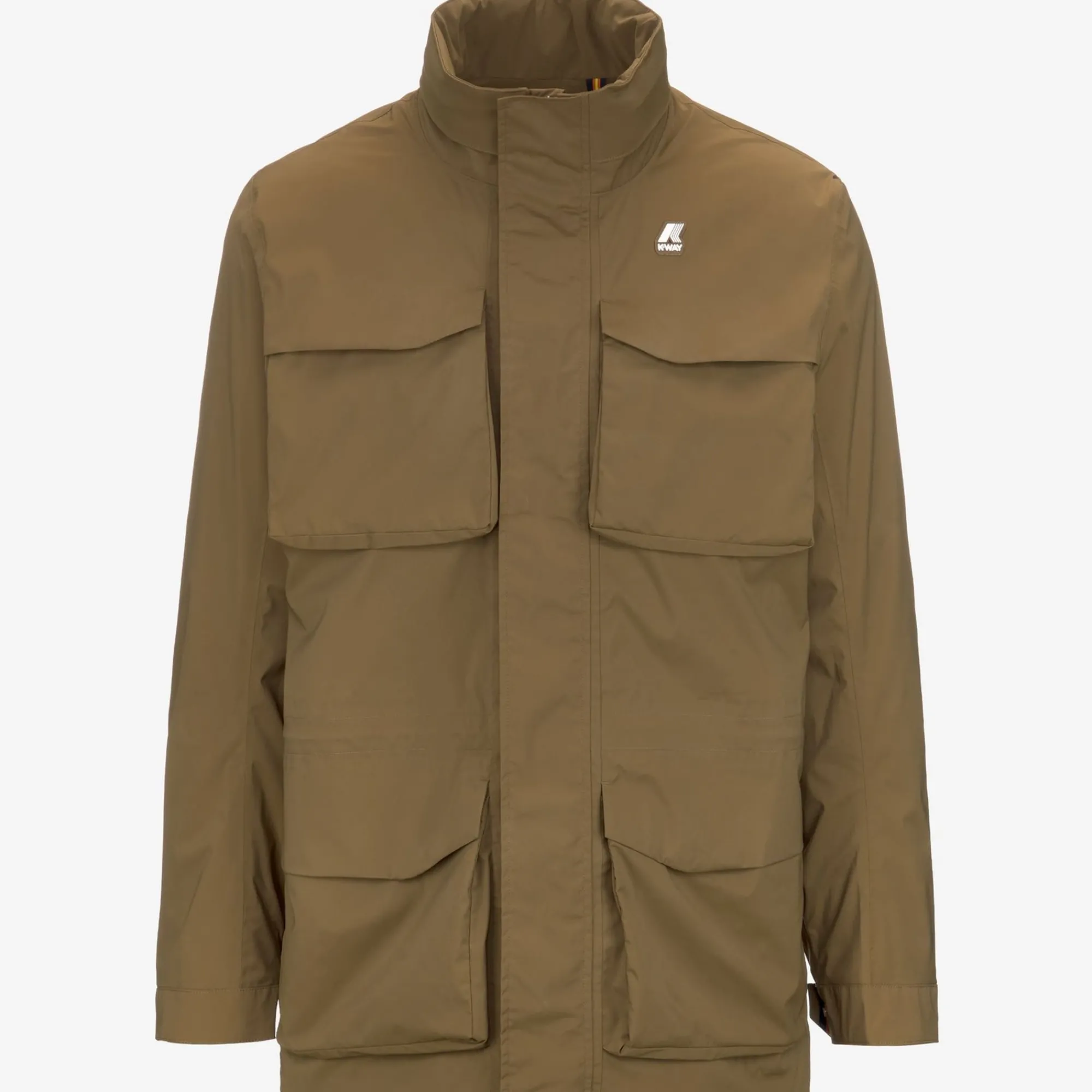 K-WAY Manphy Stretch Nylon Jersey - Jackets - Short - Man - Brown Corda Hot