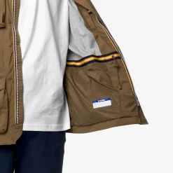 K-WAY Manphy Stretch Nylon Jersey - Jackets - Short - Man - Brown Corda Hot