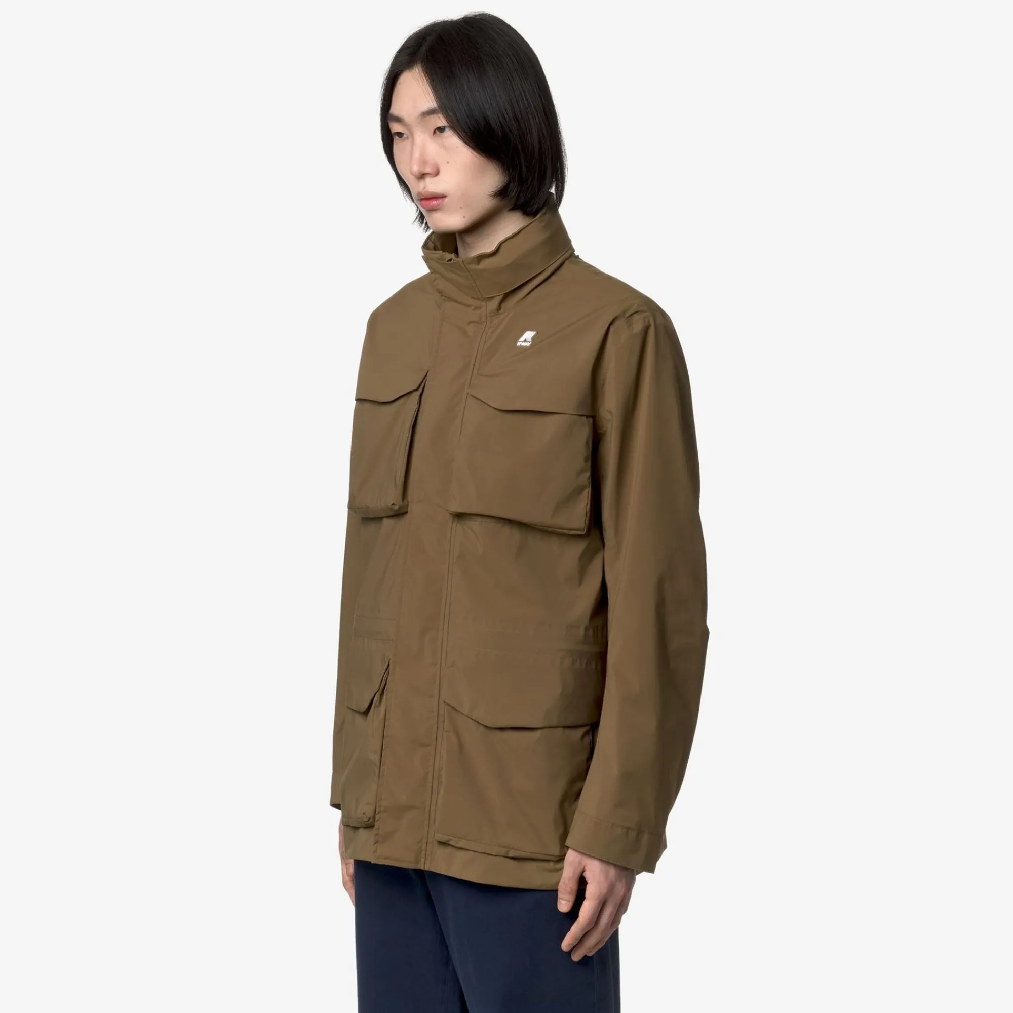 K-WAY Manphy Stretch Nylon Jersey - Jackets - Short - Man - Brown Corda Hot