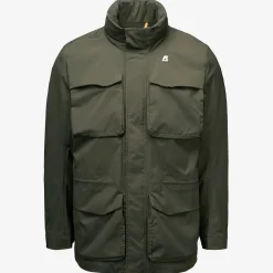 K-WAY Manphy Stretch Nylon Jersey - Jackets - Short - Man - Green Blackish Store