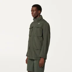 K-WAY Manphy Stretch Nylon Jersey - Jackets - Short - Man - Green Blackish Store