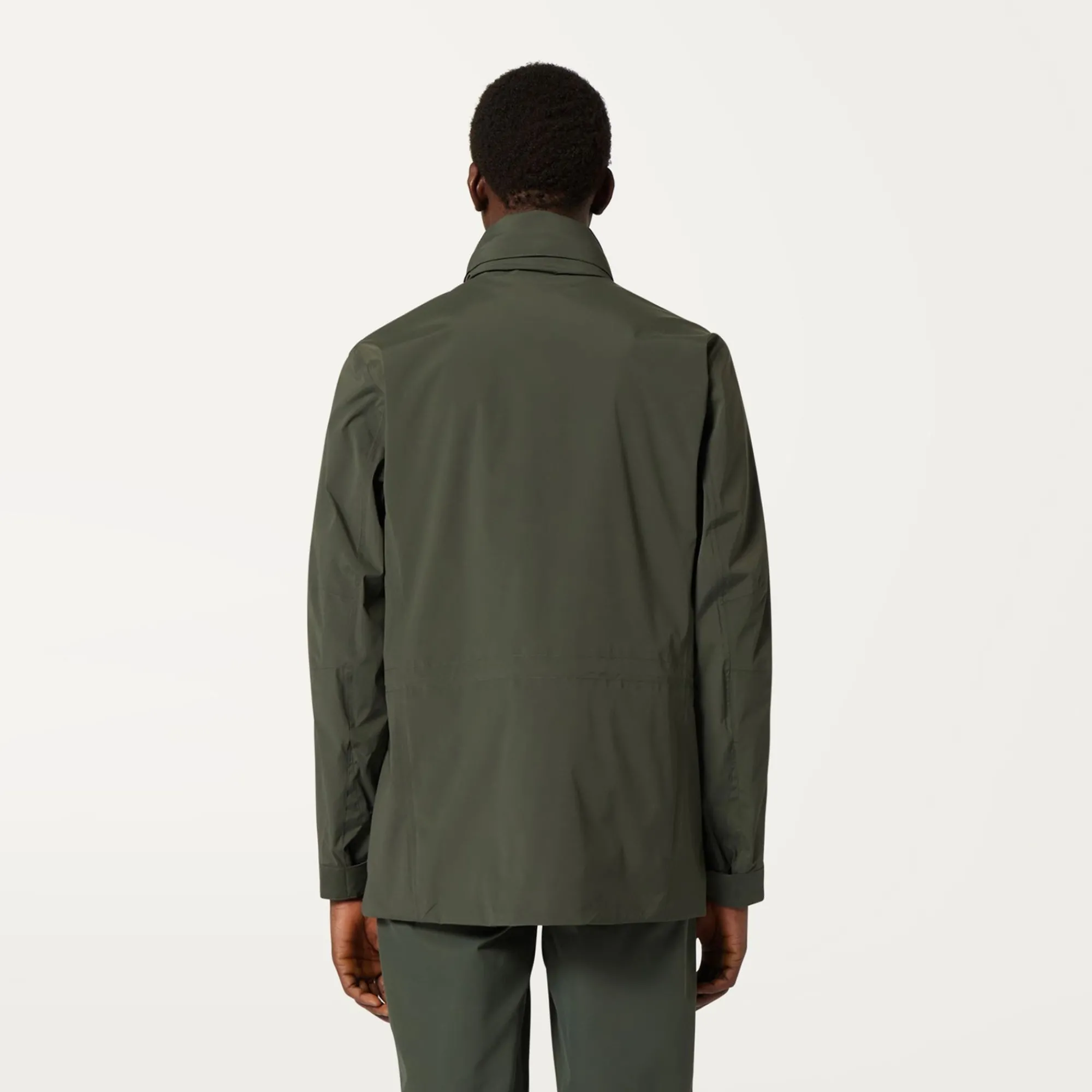 K-WAY Manphy Stretch Nylon Jersey - Jackets - Short - Man - Green Blackish Store