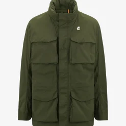 K-WAY Manphy Stretch Nylon Jersey - Jackets - Short - Man - Green Cypress Hot