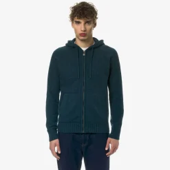 K-WAY Marcy Lambswool - Knitwear - Jacket - Man - Green Petrol Discount