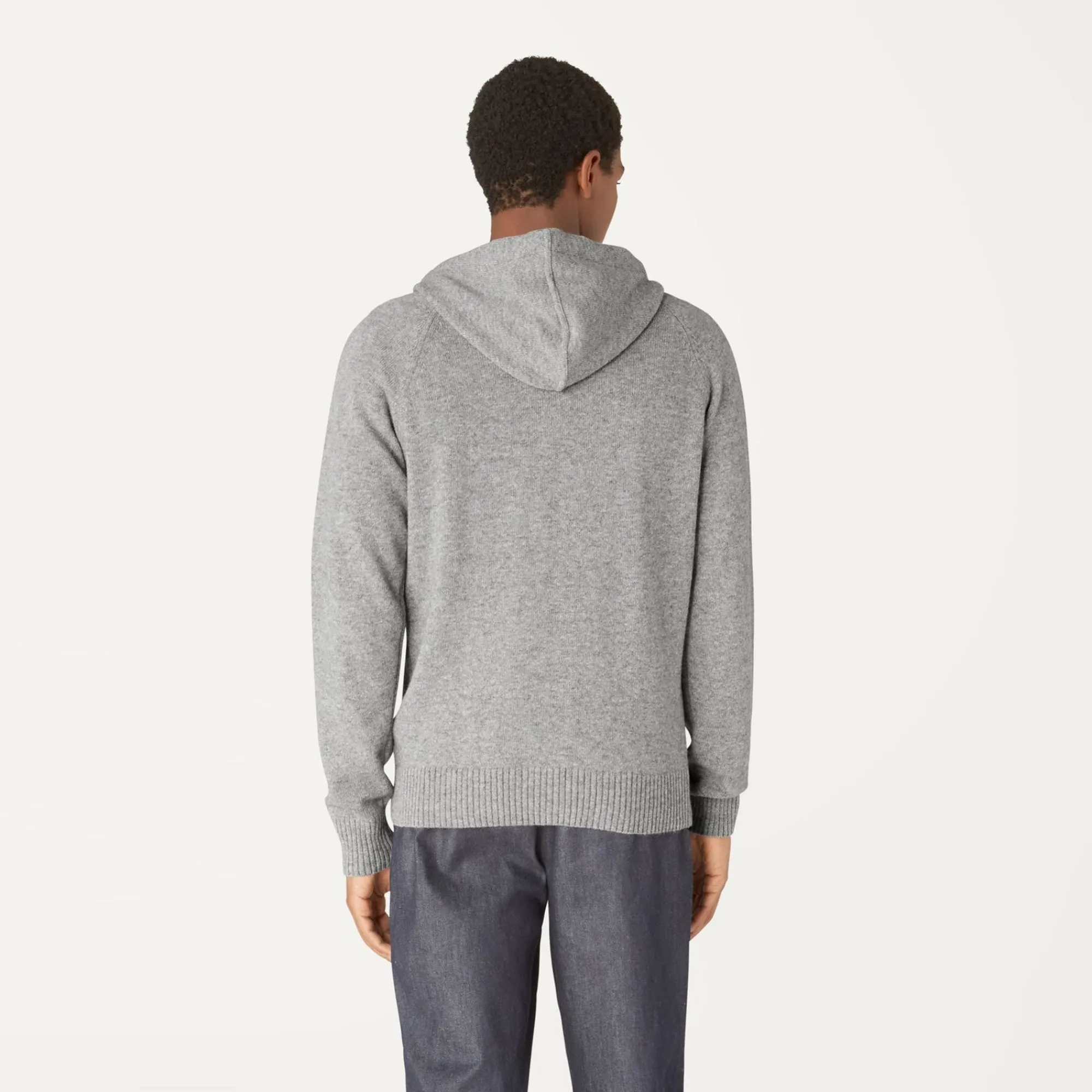 K-WAY Marcy Lambswool - Knitwear - Jacket - Man - Grey Md Steel Clearance