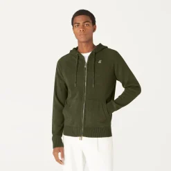 K-WAY Marcy Lambswool - Knitwear - Jacket - Man - Green Blackish Sale