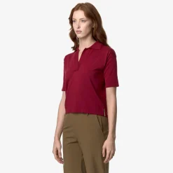K-WAY Marlhes - Knitwear - Polo - Woman - Red Dk Clearance