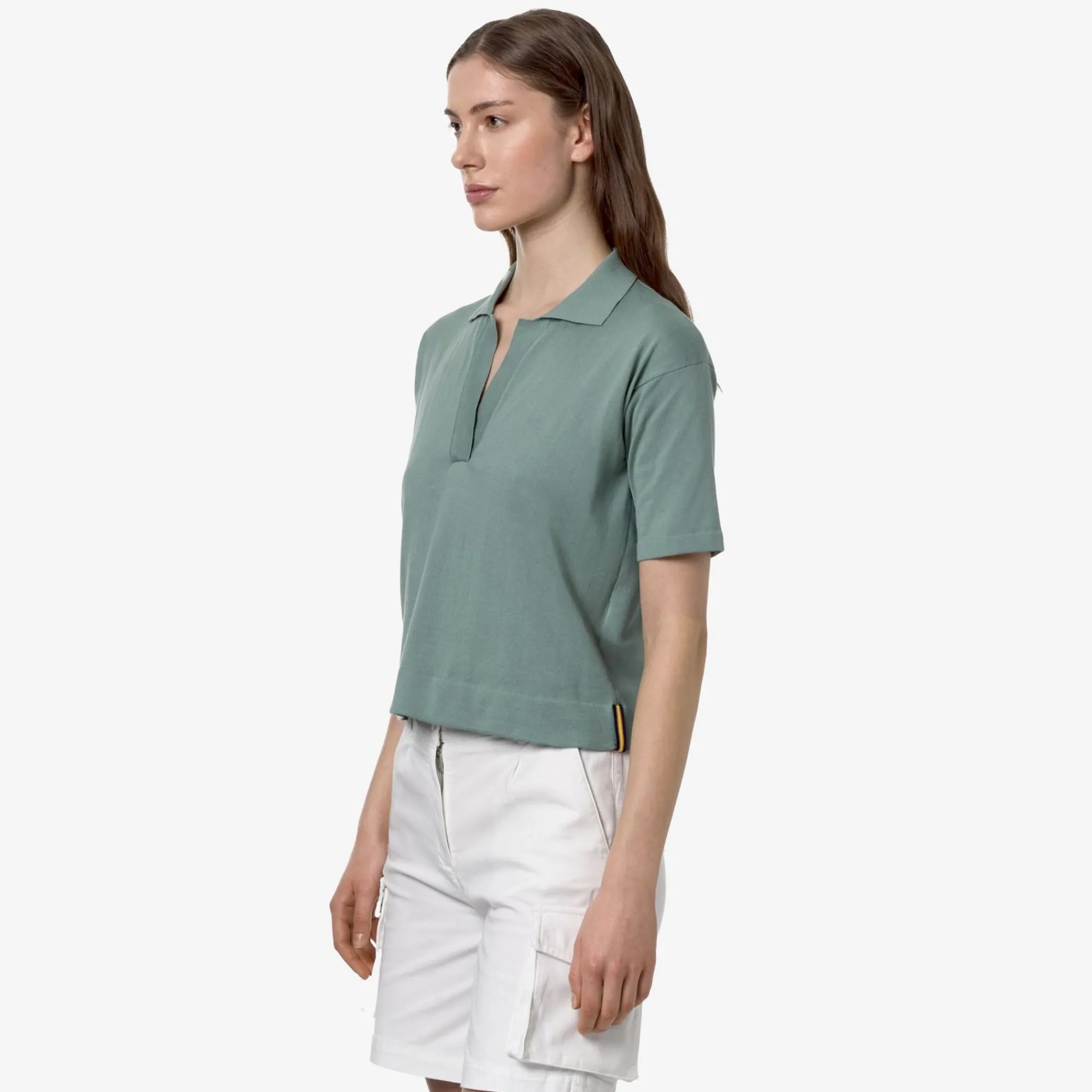 K-WAY Marlhes - Knitwear - Polo - Woman - Green Mold Flash Sale