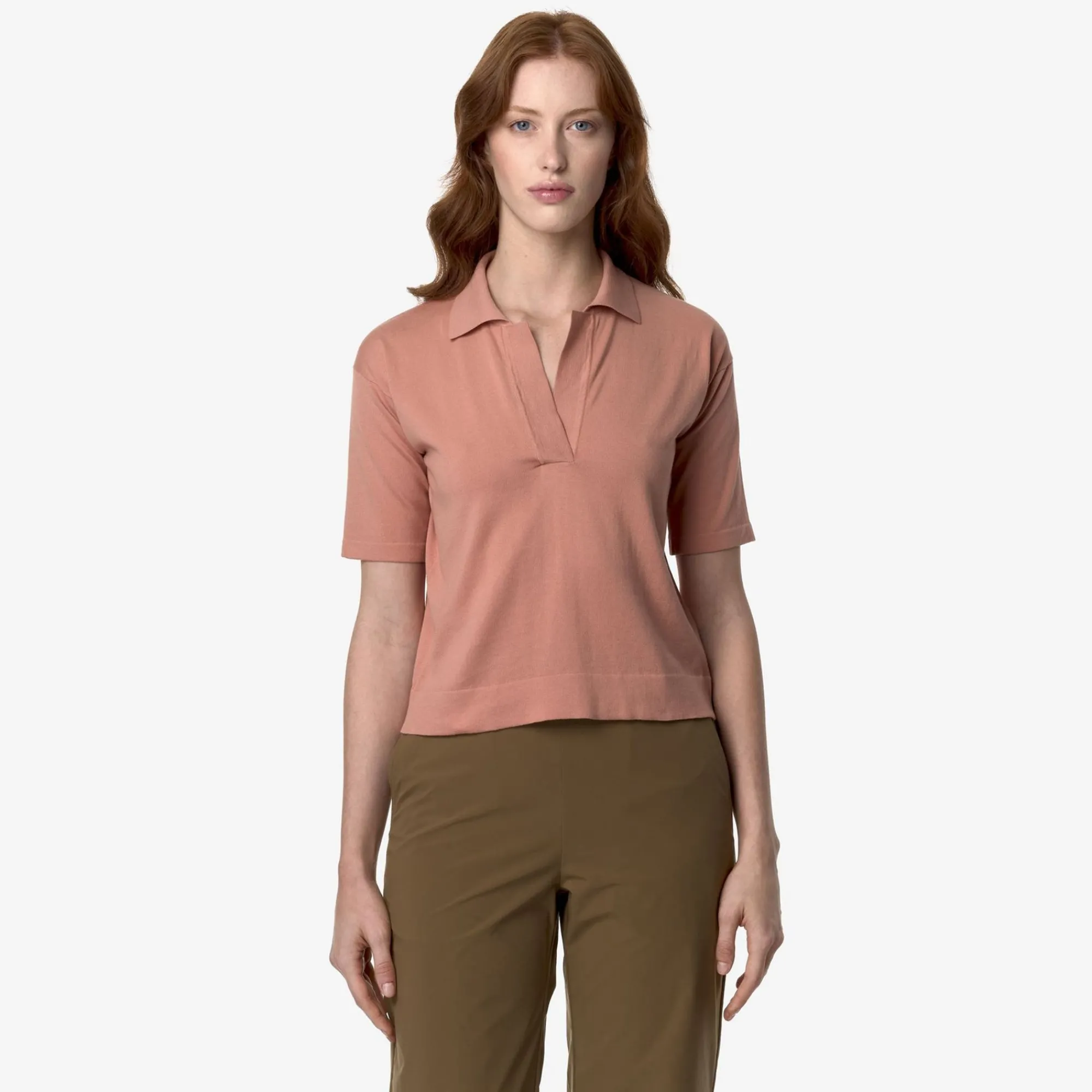 K-WAY Marlhes - Knitwear - Polo - Woman - Rose Brown Shop