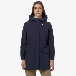 K-WAY Mirelle Cotton Feel - Jackets - Short - Woman - Blue Depth Hot