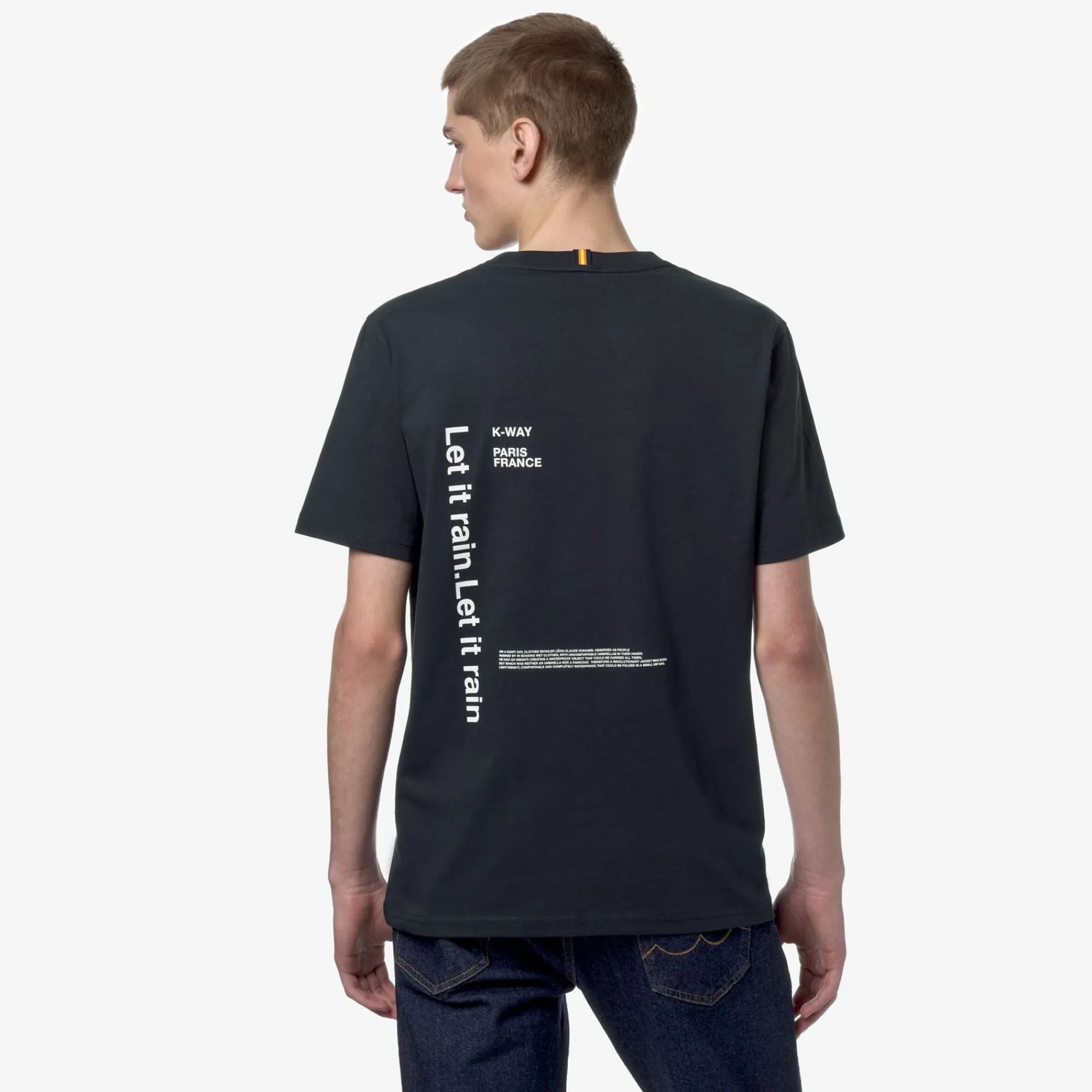 K-WAY Odom Letitrain - T-Shirtstop - T-Shirt - Man - Blue Depth Sale