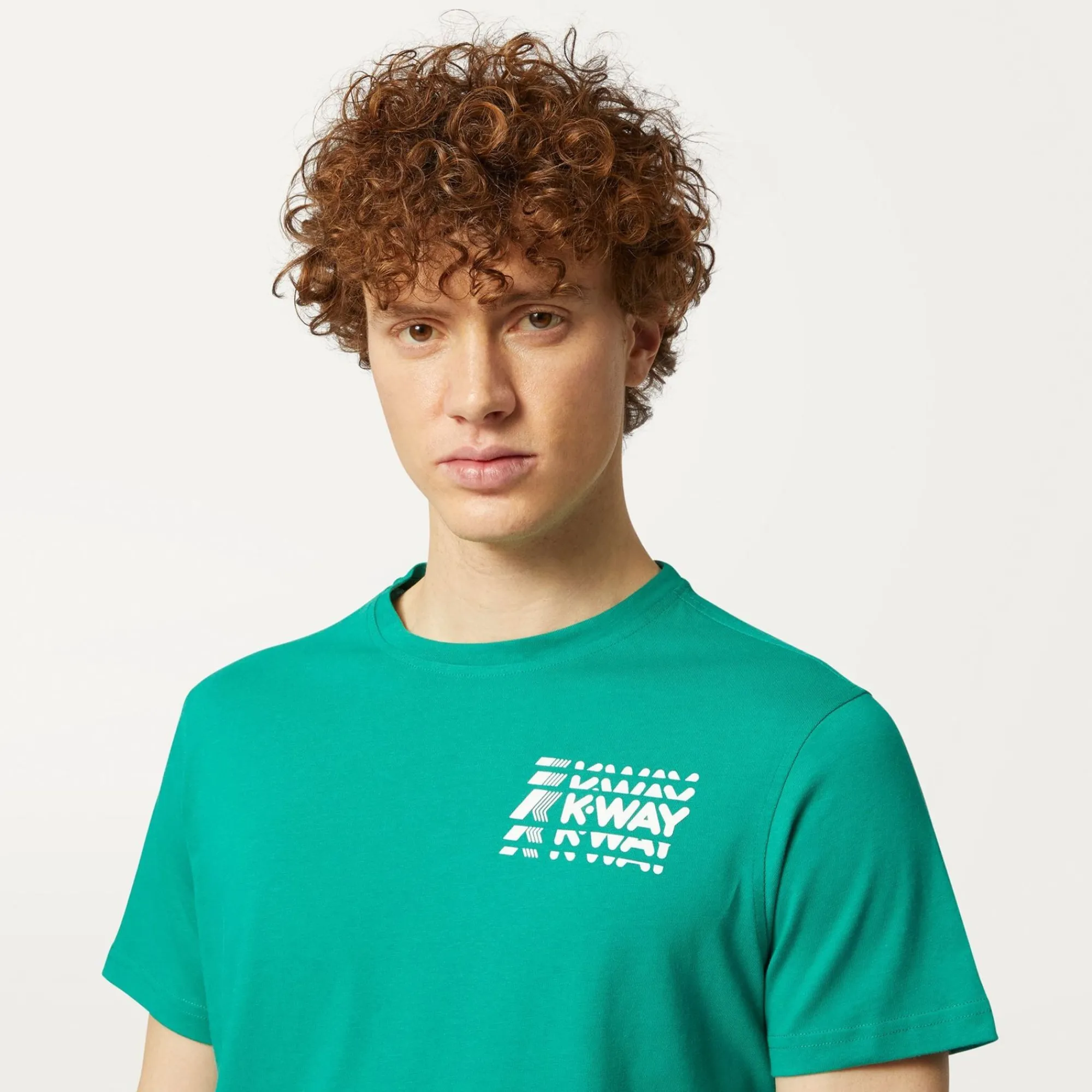 K-WAY Odom Multiple Lettering - T-Shirtstop - T-Shirt - Man - Green Outlet