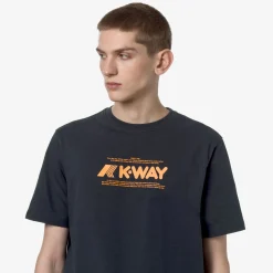 K-WAY Odom Typo - T-Shirtstop - T-Shirt - Man - Blue Depth Flash Sale
