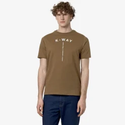 K-WAY Odom Typo Est. - T-Shirtstop - T-Shirt - Man - Brown Corda Store