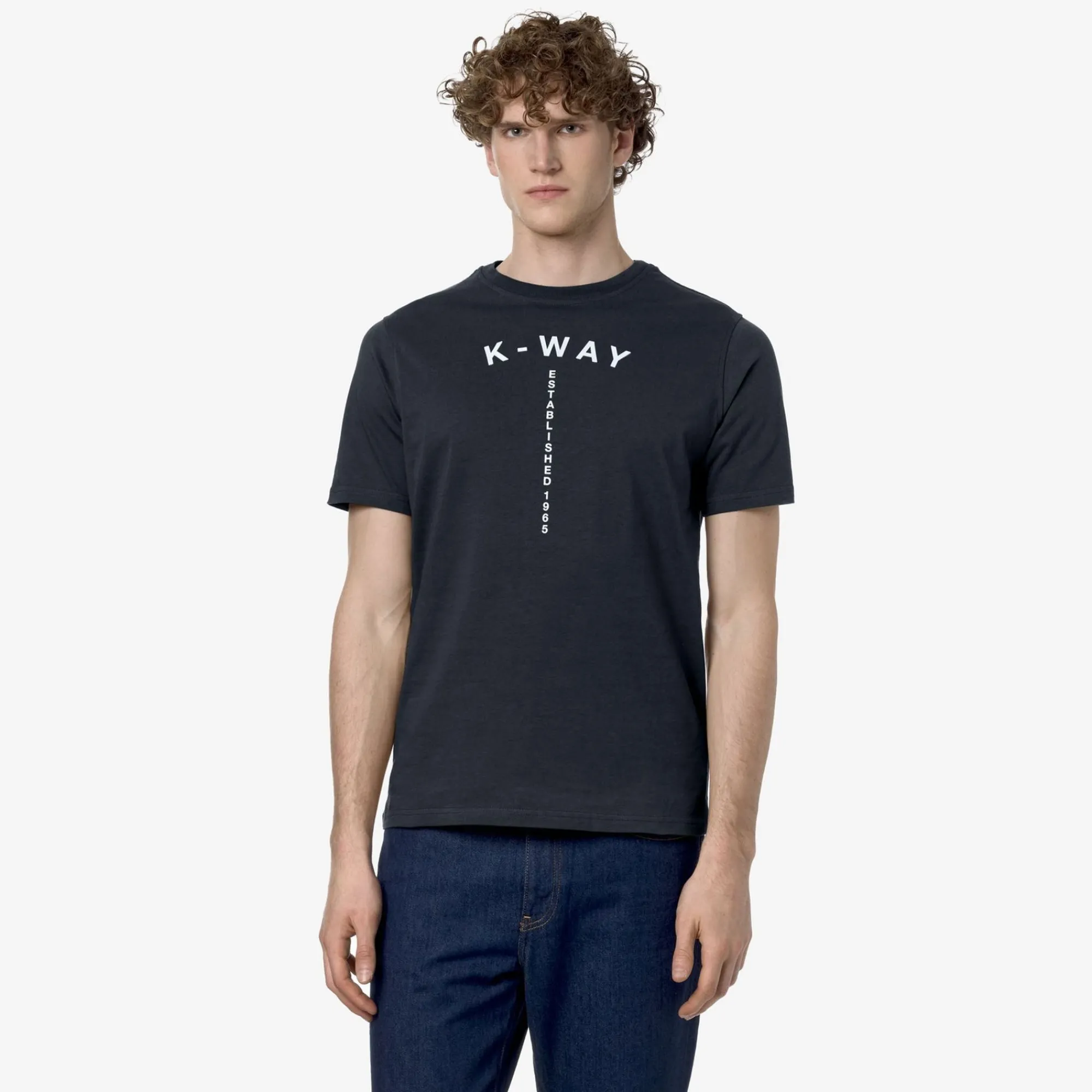 K-WAY Odom Typo Est. - T-Shirtstop - T-Shirt - Man - Blue Depth Clearance