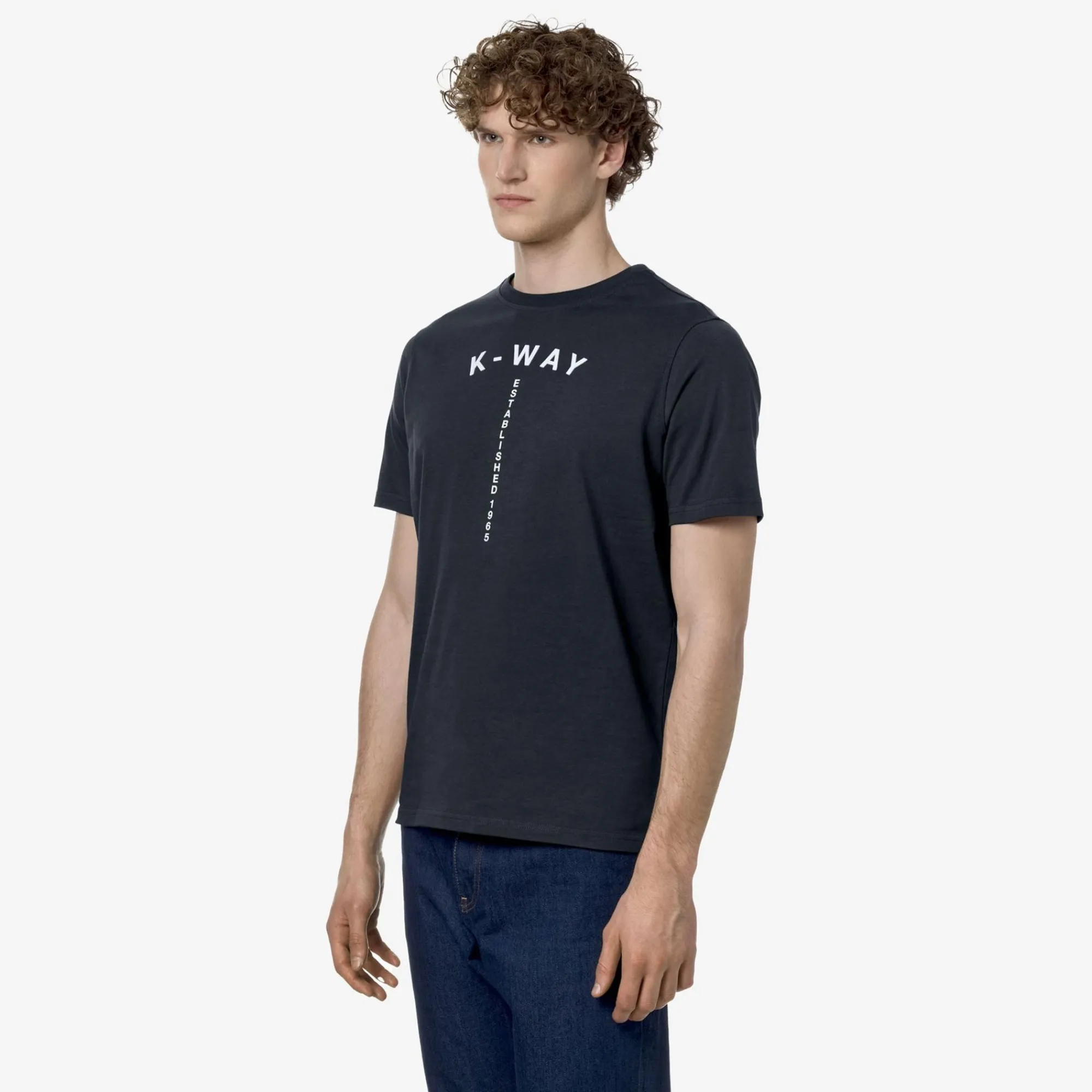 K-WAY Odom Typo Est. - T-Shirtstop - T-Shirt - Man - Blue Depth Clearance