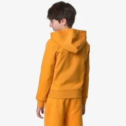 K-WAY P. Anthony - Fleece - Jacket - Boy - Orange Md New