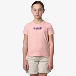 K-WAY P. Emel Graphic - T-Shirtstop - T-Shirt - Girl - Pink Ash Cheap
