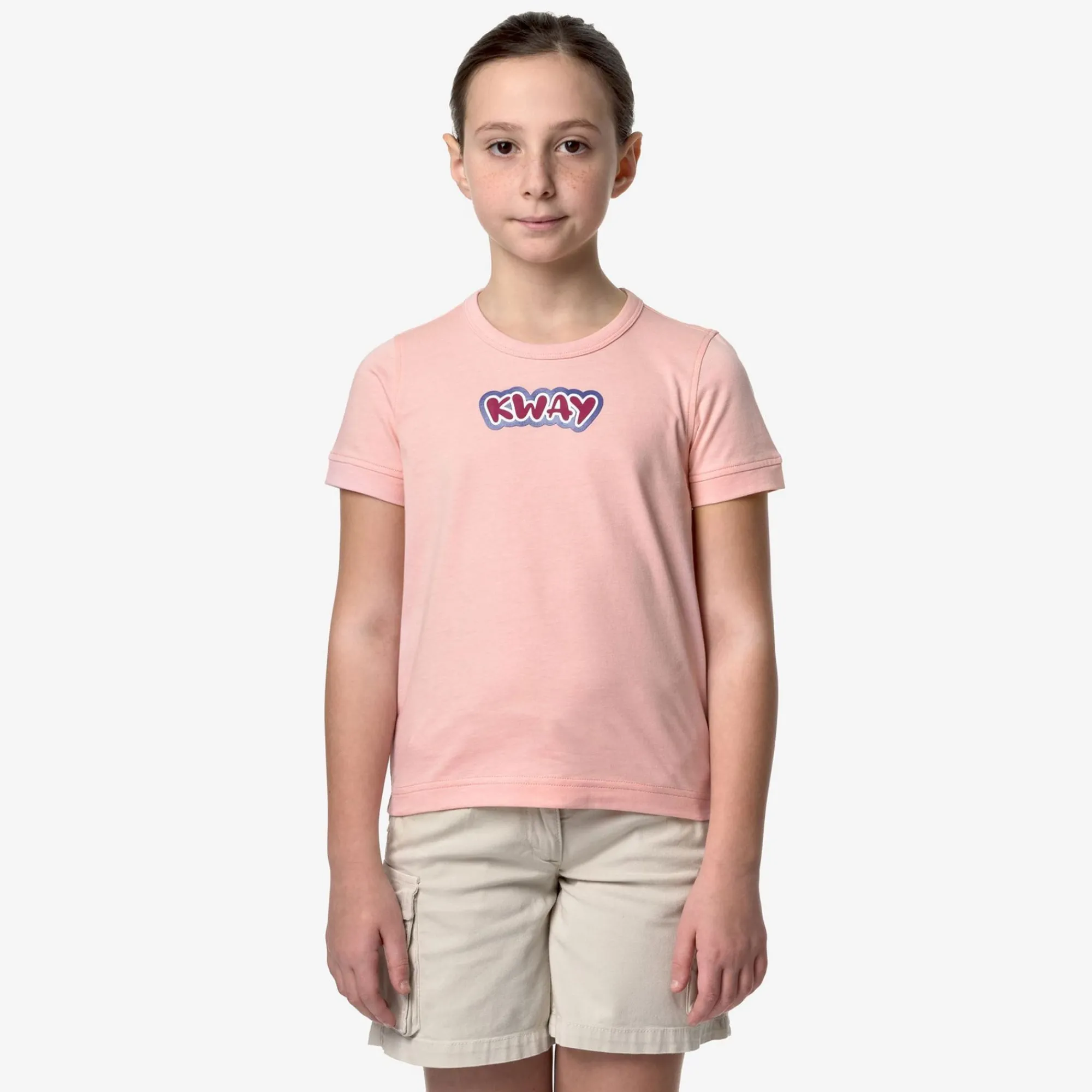 K-WAY P. Emel Graphic - T-Shirtstop - T-Shirt - Girl - Pink Ash Cheap