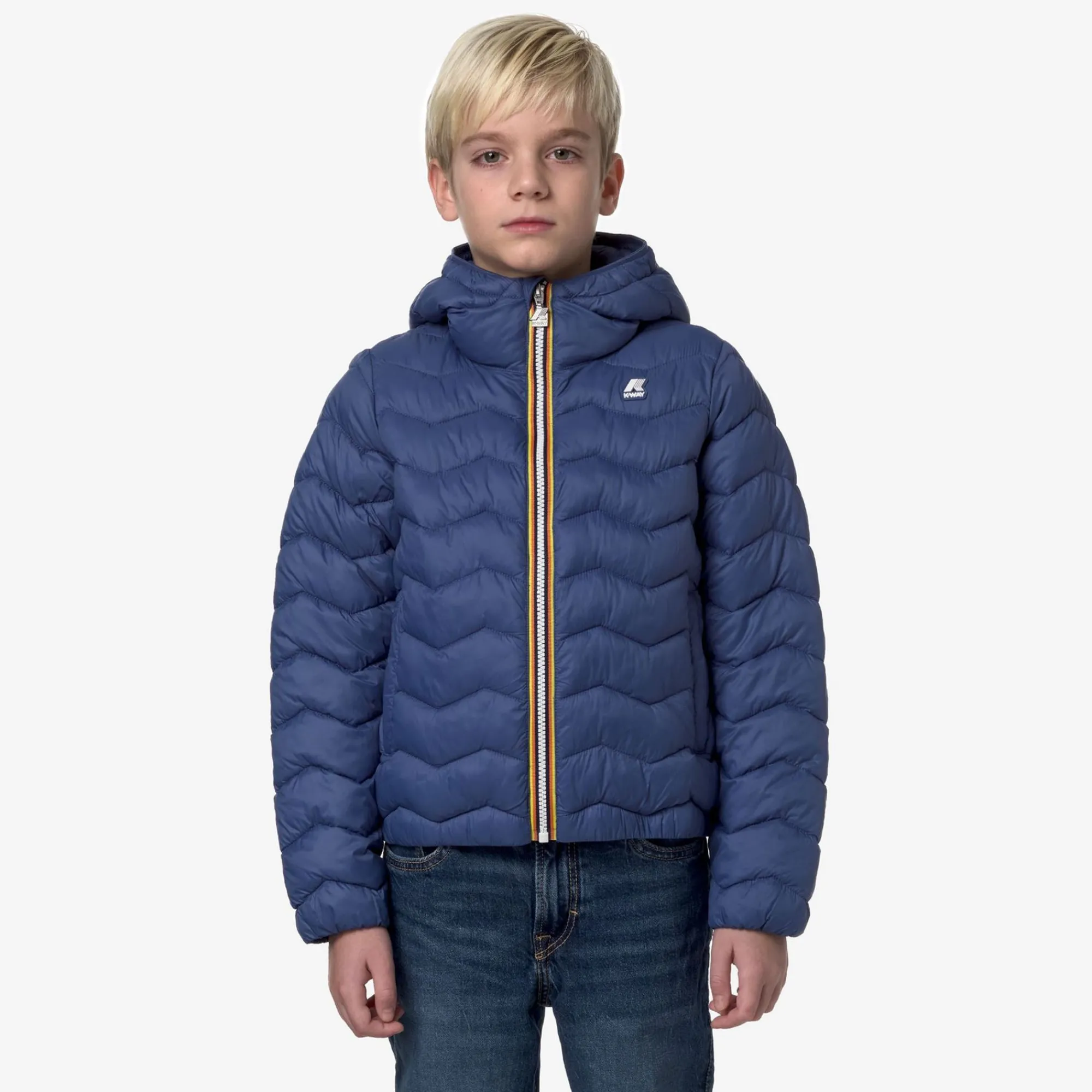 K-WAY P. Jack Quilted Warm - Jackets - Short - Boy - Blue Fiord Outlet